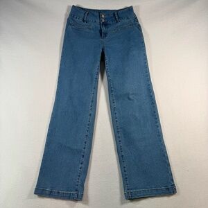 Sidefeel Jeans Womens 6 Blue Wide Leg High Rise Medium Wash Stretch